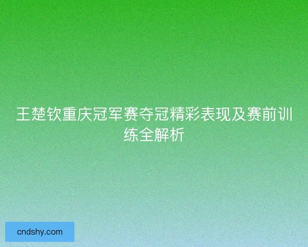 王楚钦重庆冠军赛夺冠精彩表现及赛前训练全解析